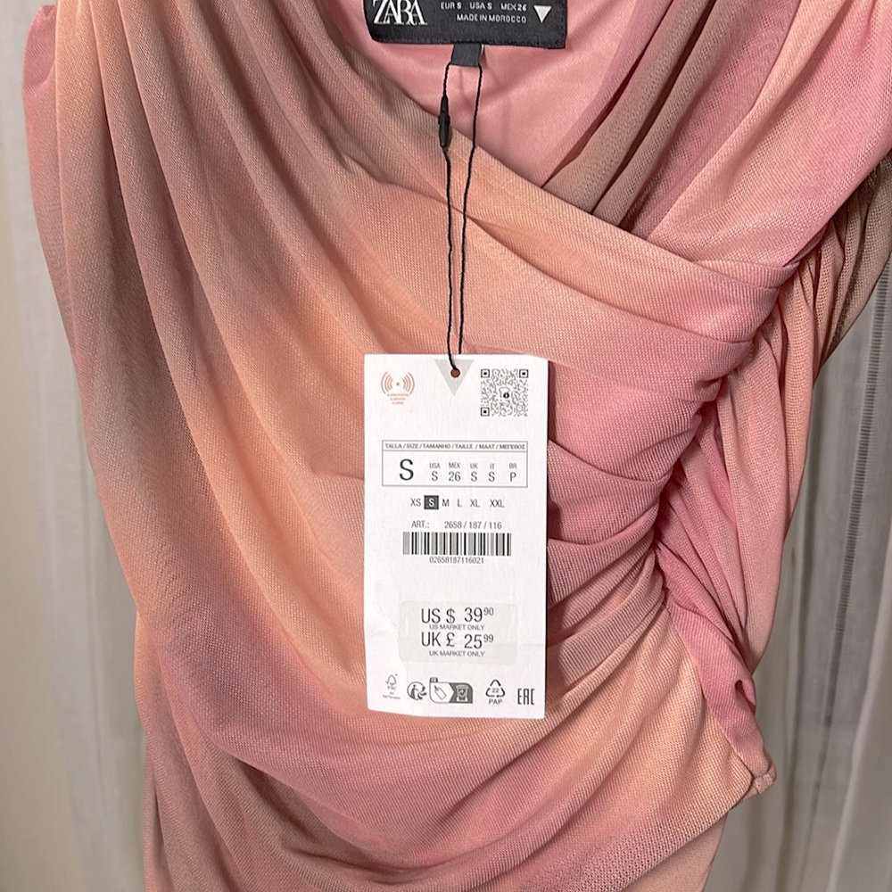 Zara Printed Tulle Body Suit NWT - Picture 4 of 4